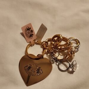 VTG NWT Juicy Couture Gold Heart Key Holder